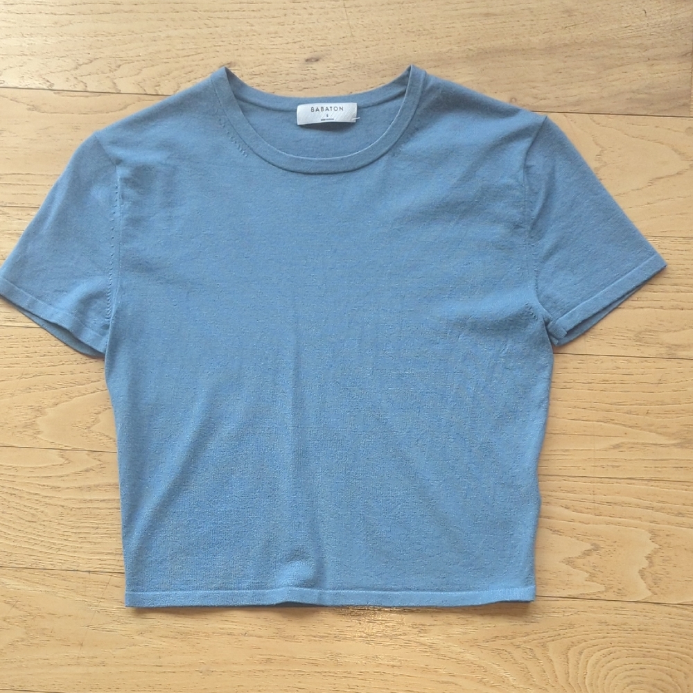 Babaton Granite Blue Cropped Tee